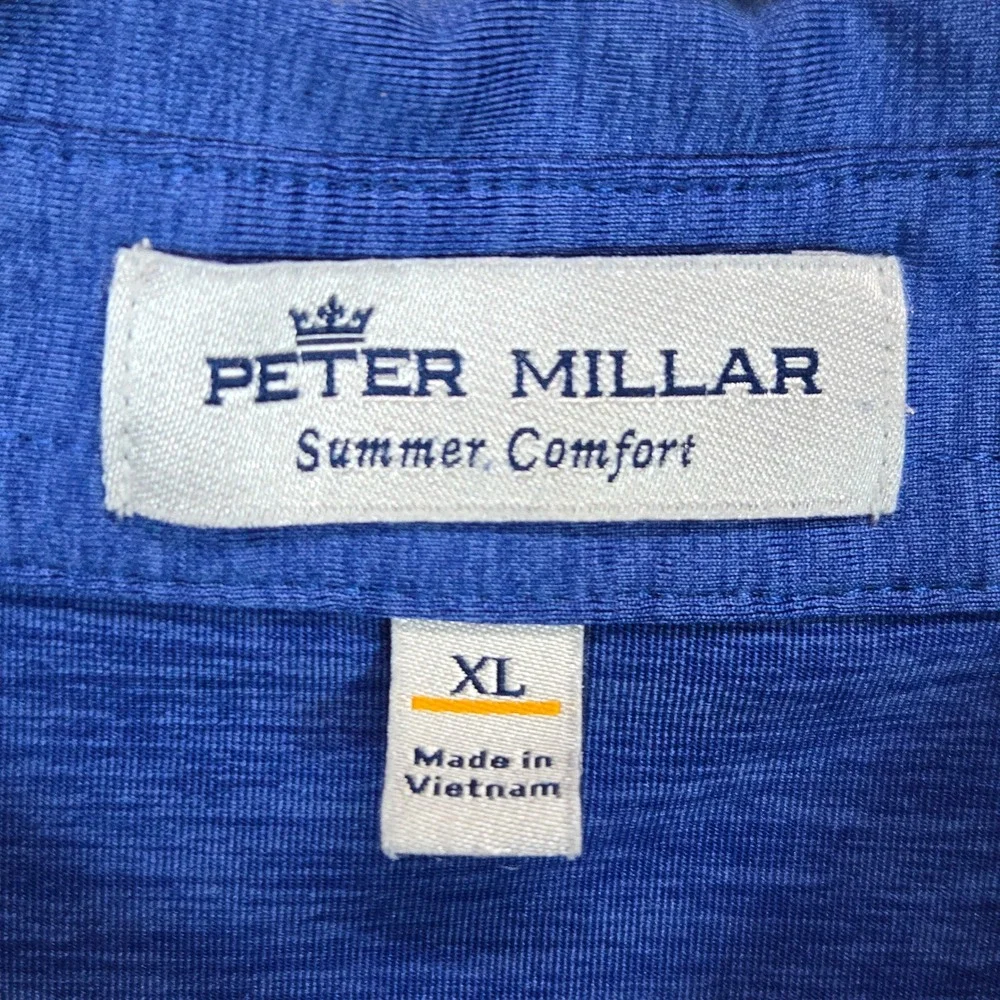 Peter Millar Summer Comfort XL Polo Blue The Broadmoor Golf Club Luxury Mesh - Picture 6 of 13